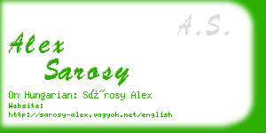 alex sarosy business card